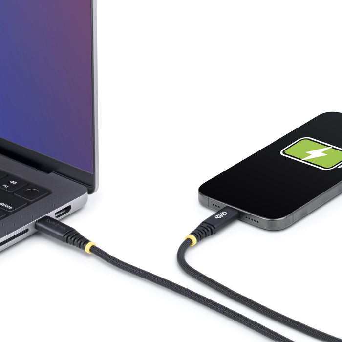 StarTech.com 3ft (1m) USB-C Charging Cable, Durable and Ultra-Flexible, 240W (5A) PD EPR, USB 2.0 Laptop Charger Cable, USB-IF Certified, Rugged USB-C Charging Cord, 1 m, USB C, USB C, USB 2.0, 0.48 Gbit/s, Black