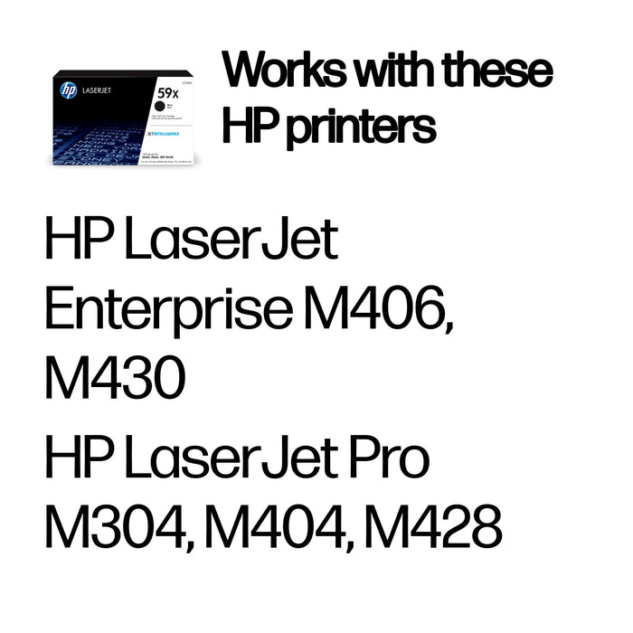 HP 59X High Yield Black Original LaserJet Toner Cartridge, 10000 pages, Black, 1 pc(s)
